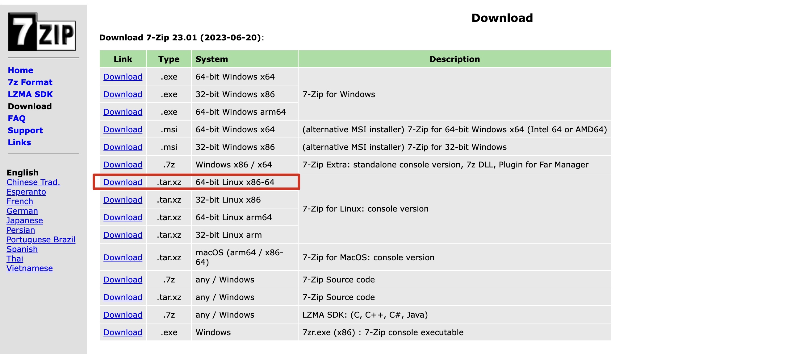 下载7zip